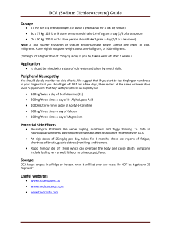 DCA (Sodium Dichloroacetate) Guide