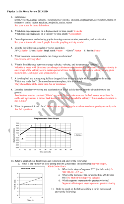 Physics 2nd Six Week Review