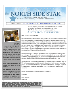 NORTH SIDE STAR the - Broward County Schools