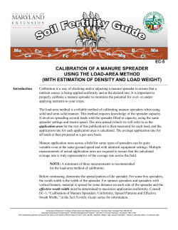 calibration of a manure spreader using the load