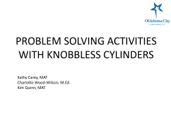 problem solving activities with knobbless cylinders