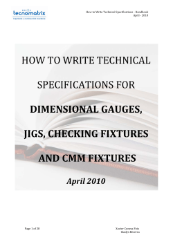 dimensional gauges, jigs, checking fixtures and