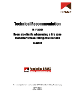 Room size limits when using a fire zone model for smoke