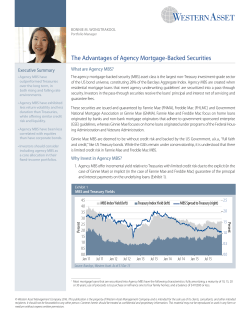 The Advantages of Agency Mortgage