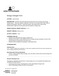 Energy Changes Form