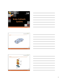 Brake"Hydraulic" Systems"
