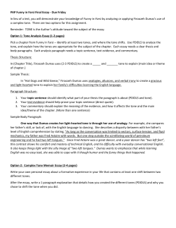 PAP Funny in Farsi Final Essay - Due Friday In lieu of a test, you will