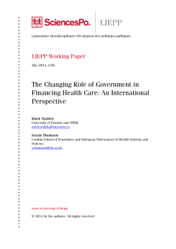 The Changing Role of Government in Financing Health Care: An