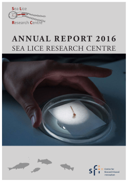 annual report 2016 - Sea Lice Research Centre