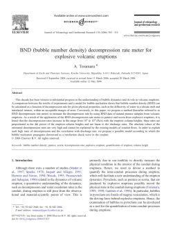 (bubble number density) decompression rate meter for explosive