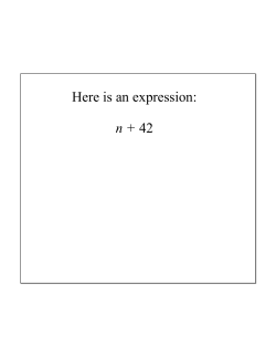 Here is an expression: n + 42
