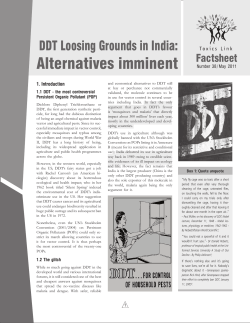 Factsheet 38 on DDT Loosing Grounds in India