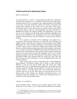 Global and local in Indonesian Islam