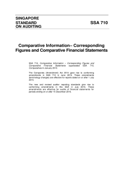 SSA 710 Comparative Information&ndash; Corresponding Figures
