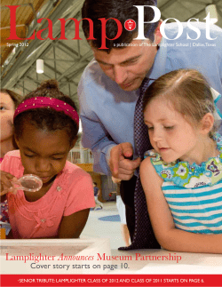 Spring 2012 - The Lamplighter School
