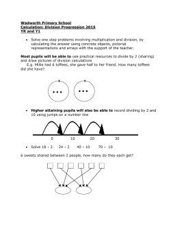 Wadworth Primary School Calculation: Division Progression 2015
