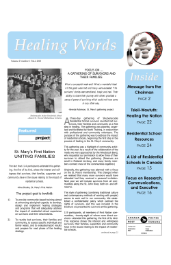 Healing Words - Vol. 2 No. 1 - Aboriginal Healing Foundation