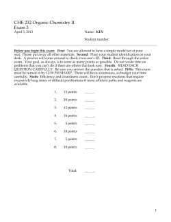 Exam 3 KEY - Chemistry