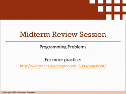 Midterm Review Session