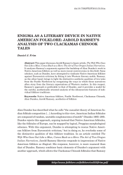 enigma as a literary device in native american folklore