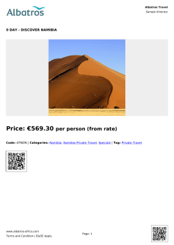 Price: R8,215.00 per person (from rate)