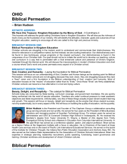 OHIO Biblical Permeation - Association of Christian Schools