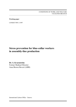Stress prevention for blue-collar workers in assembly-line