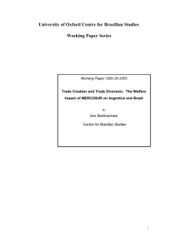 Trade Creation and Trade Diversion