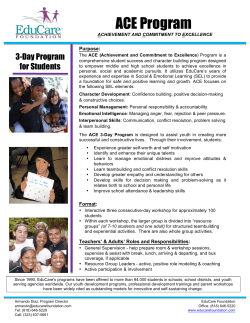 ACE Program - EduCare Foundation