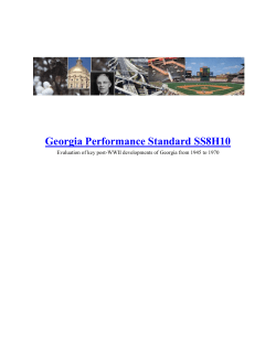 Georgia Performance Standard SS8H10