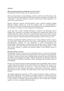 France - Society for Psychotherapy Research
