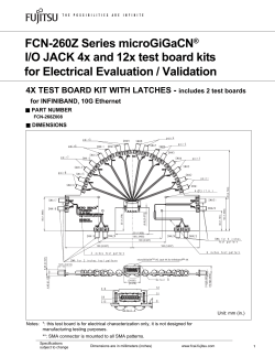 FCN-260Z Series microGiGaCN&reg; I/O JACK 4x and 12x test board