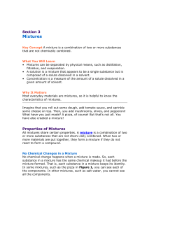 Section 3 Mixtures
