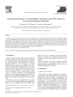 Graft-polymerization of a hydrophobic monomer onto PAN textile by