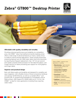 Zebra&reg; GT800&trade; Desktop Printer