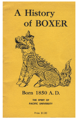 A History of Boxer - pacificu.edu