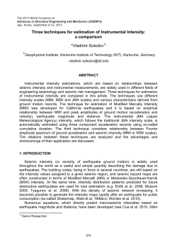 Three techniques for estimation of Instrumental Intensity: a