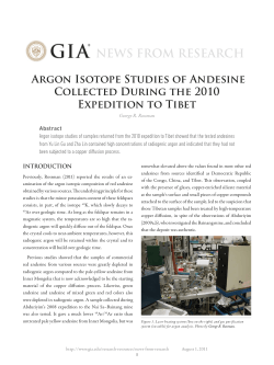 Argon Isotope Studies of Andesine Collected During the 2010