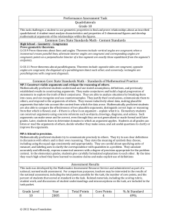 Quadrilaterals - Inside Mathematics