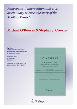 Philosophical intervention and cross- disciplinary science: the story