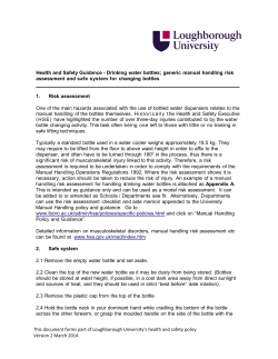 Drinking Water Bottles - Loughborough University
