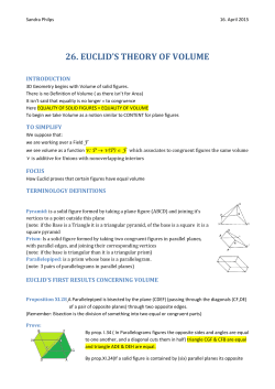 26. EUCLID`S THEORY OF VOLUME