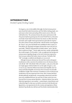 INTRODUCTION - University of Pittsburgh Press