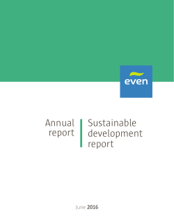Annual and sustainable development report - 2016