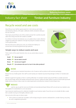 Reducing business waste industry fact sheet: Timber and furniture
