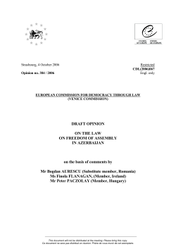 DRAFT OPINION ON THE LAW ON FREEDOM OF ASSEMBLY IN