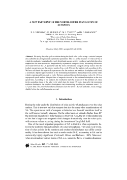 A NEW PATTERN FOR THE NORTH&ndash;SOUTH ASYMMETRY OF