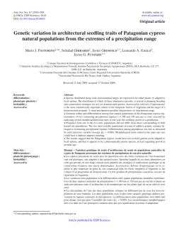 Genetic variation in architectural seedling traits of Patagonian
