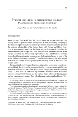 eeurope and china in international conflict