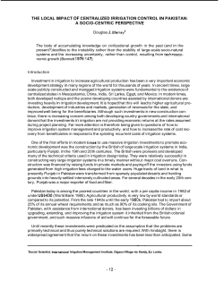 the local impact of centralized irrigation control in